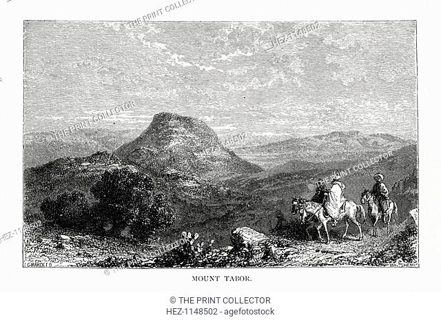 'Mount Tabor', 19th century. Mt Tabor, or Har Tavor, is 17 km west of the Sea of Galilee. It is traditionally believed to have been the site of the...
