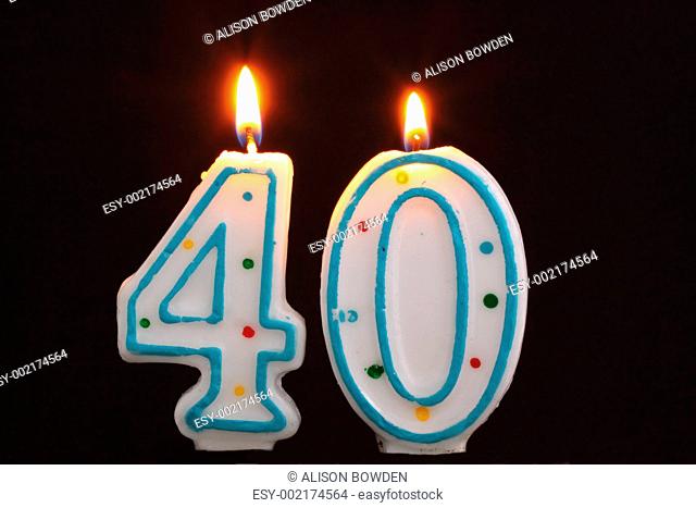 Birthday candles 40th