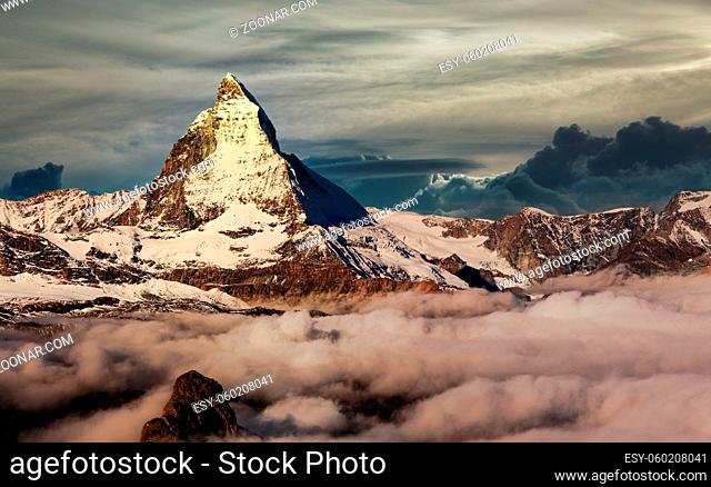 Storm clouds over Matterhorn, Switzerland