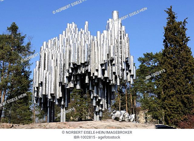 Passio Musicae by Eila Hiltunen and Jean Sibelius Monument, Helsinki, Finland, Europe