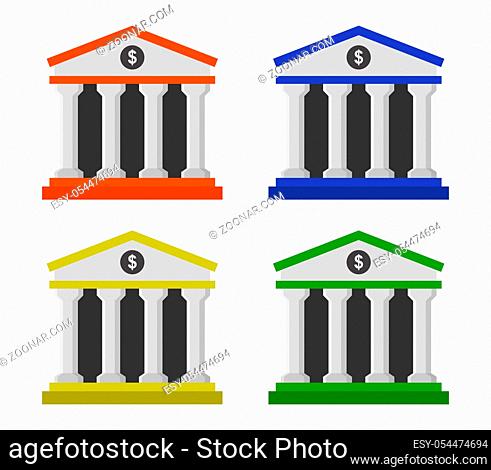 bank icon illustrated in vector on white background