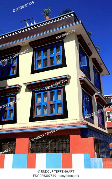 Sakya tharing monastery near Boudhanath in Kathmandu, Nepal
