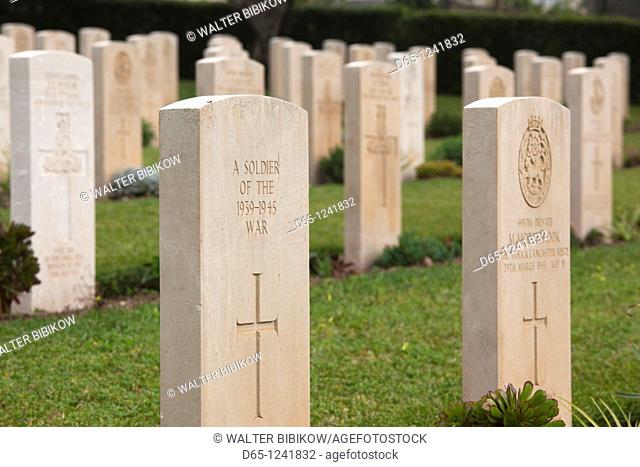 Tunisia, Northern Tunisia, Tabarka, Ras Rajel War Cemetery, World War Two-era graves of Commonealth soldiers