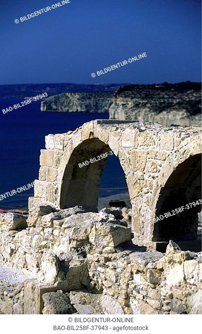 The Roman ruins of Kurion with Episkopi in sueden of the island Cyprus in the Mediterranean Sea in Europe