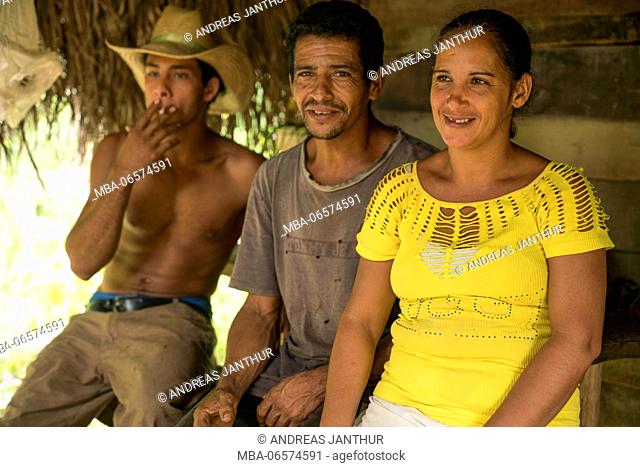 farmer family in the Sierra Maestra, Cuba