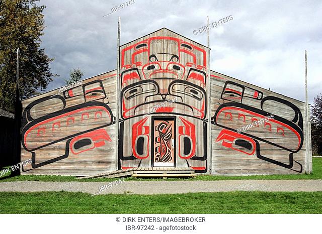 Long house at Ksan Historical Village, British Columbia, Canada