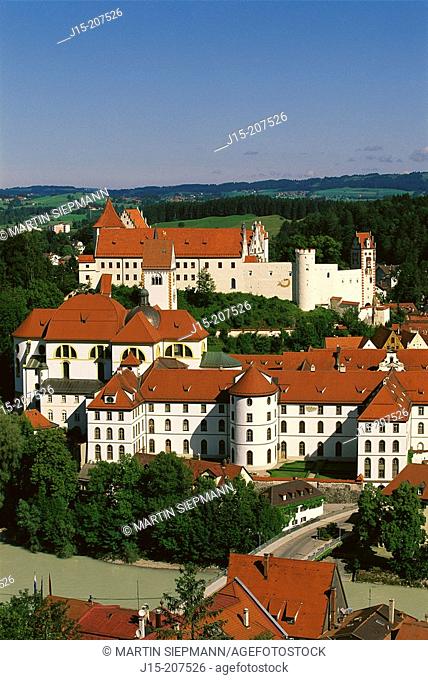 Hohes Castle and St. Magnus Basilica. Füssen. Franconia, Bavaria. Germany