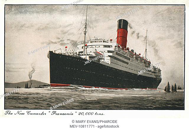 RMS Franconia of the Cunard Line, operating from 1922 until 1956