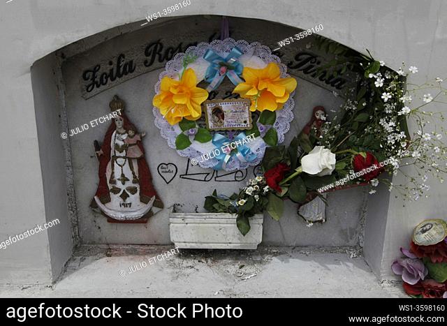 Day of the Dead remembrance at cemetery in Quito, Ecuador, South America