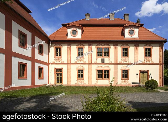 Guest and chancery building built in 1771, Cistercian abbey Klosterstift St. Marienthal an der Neiße, gergr. 1234, oldest woman's monastery of the order in...