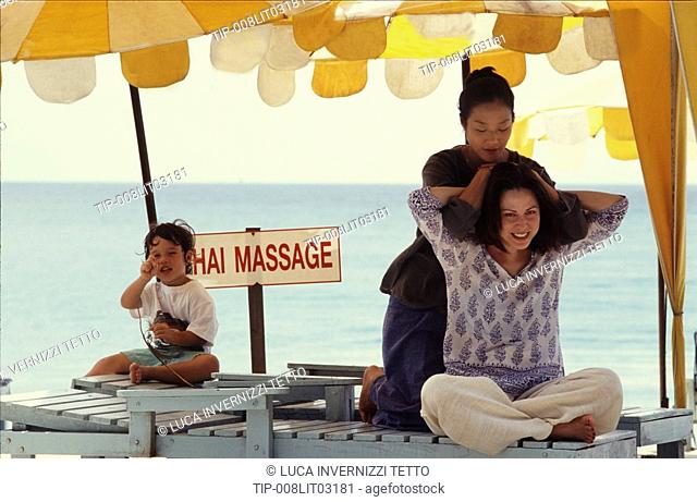 Thai massage at the beach. Phuket, Thailand