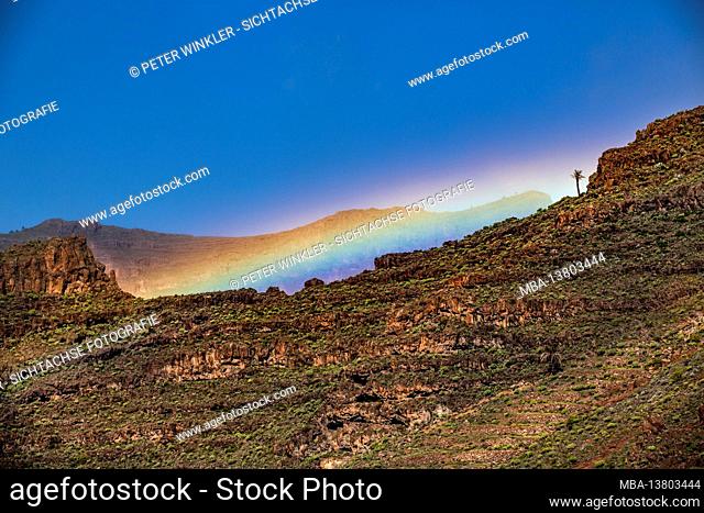 Rainbow in the mountains of La Gomera