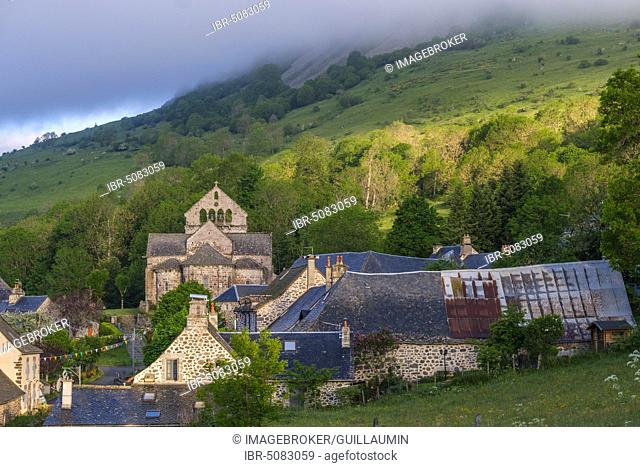 Dienne village, Santoire valley, Auvergne Volcanoes Natural Park, Cantal department, Auvergne Rhone Alpes