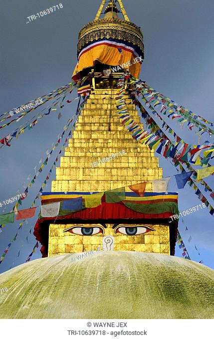 Boudhanath stupa in Kathmandu Nepal