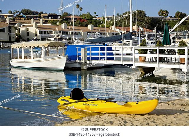 USA, California, Orange County, Newport Beach, Pier on Balboa Island