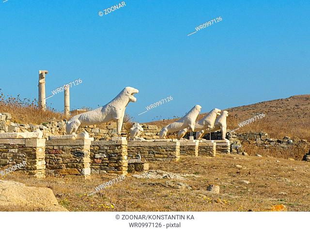 The Terrace of the Lions, Delos island, Greece