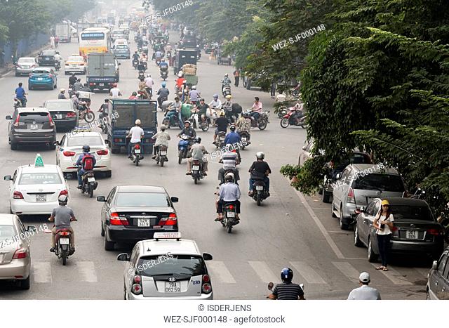 Vietnam, Hanoi, street chaos