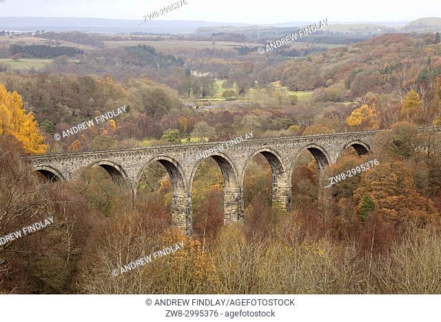 Lambley Viaduct Haltwhistle to Alston railway. Haltwhistle, Northumberland, England, United Kingdom. Autumn