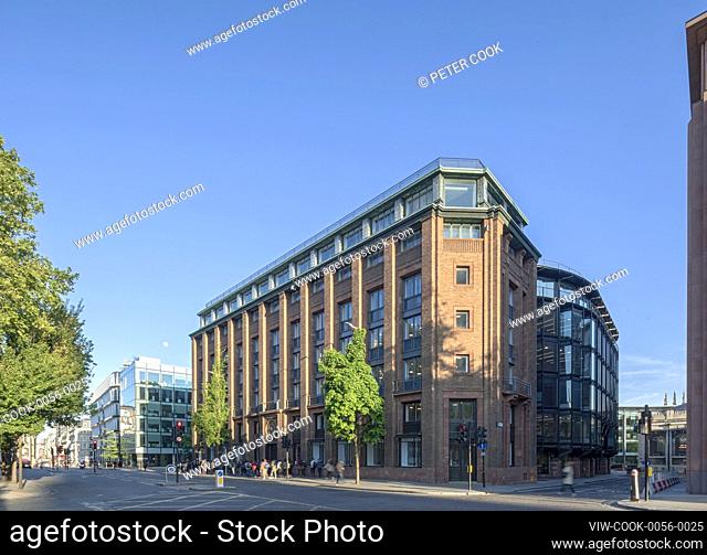 Cannon Street and Distaff Lane elevations. Bracken House, London, United Kingdom. Architect: John Robertson Architects, 2019