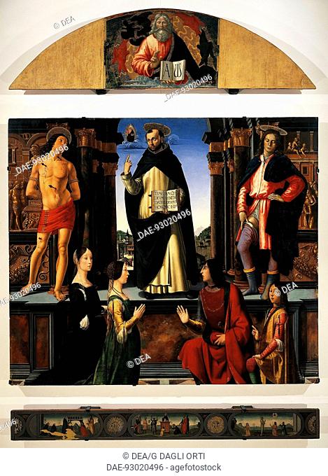 Altarpiece of St Vincent Ferrer, 1494, by Domenico Ghirlandaio (1449-1494).  Rimini, Museo Della Città (Art Museum), Pinacoteca (Art Gallery)