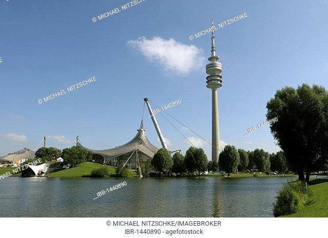 Olympia Tower, Olympia Park, Munich, Bavaria, Germany, Europe