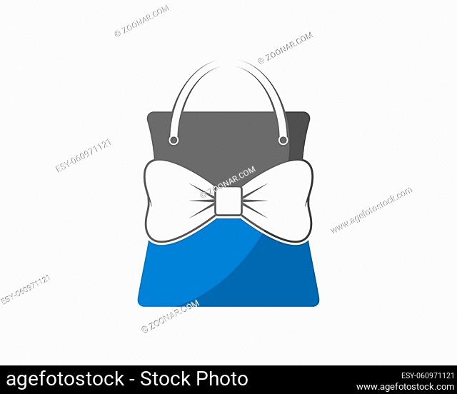 Shopping bag with butterfly tie