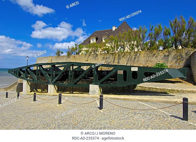 Part of bridge of Second World War, Avranches, Basse-Normandie, Normandy, France, II World War