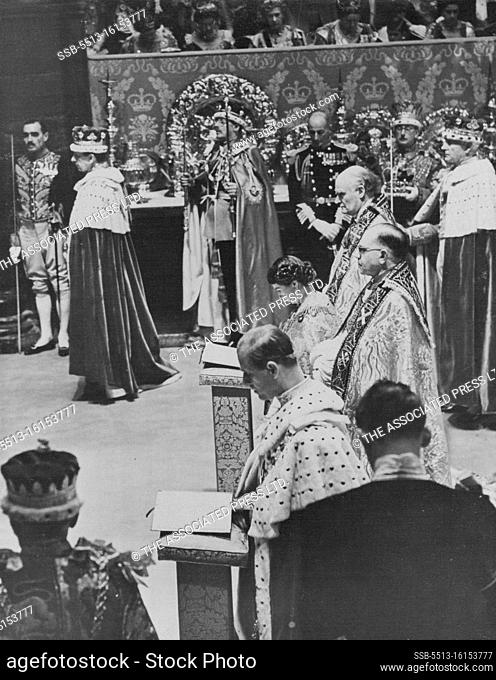 Queen Elizabeth II Coronation - 1953, Abbey Scenes - British Royalty. January 06, 1954. (Photo by The Associated Press Ltd.)