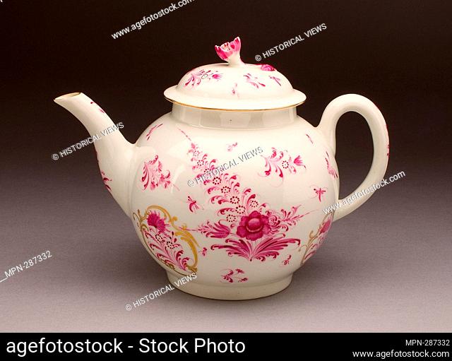 Author: Worcester Royal Porcelain Company. Teapot - About 1770 - Worcester Porcelain Factory Worcester, England, founded 1751