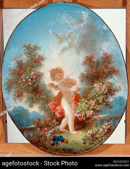 L'Amour en sentinelle, c1780. Creator: Jean-Honore Fragonard