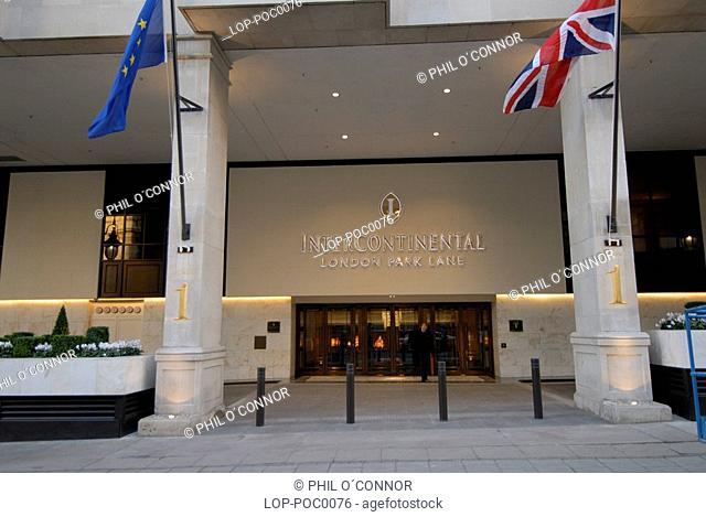 England, London, Park Lane, InterContinental Hotel. InterContinental began in 1946 when Pan American Airlines decided that there was a lack of quality hotels in...