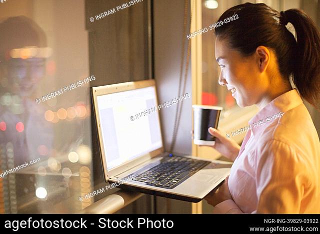 young woman working in the office