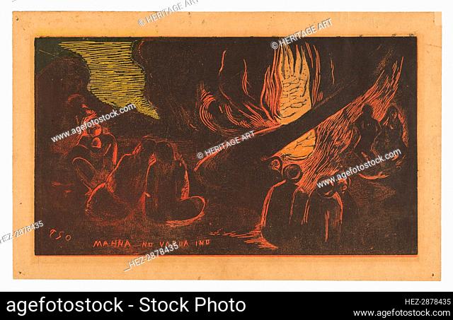 Mahna no varua ino (The Devil Speaks), from the Noa Noa Suite, 1894. Creator: Paul Gauguin