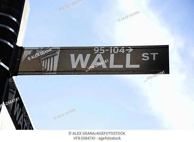 The iconic street in New York has become the symbol for money, power and finance. The new signage was part of a recent move to update city streets