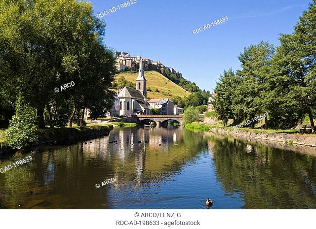 Saint-Flour, river Ander, Auvergne, France