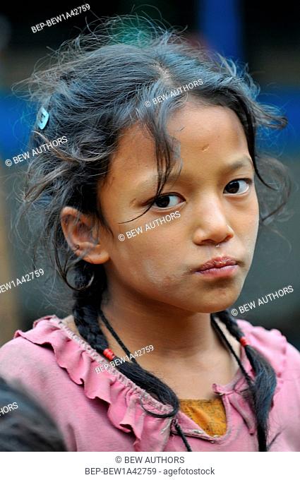 Nepal, Portrait of a Nepalese girl