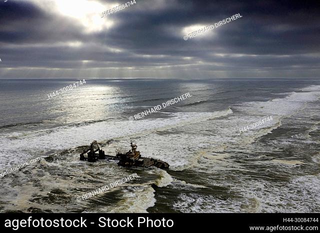 Shipwreck Zeila at Skeleton Coast, Henties Bay, Namibia