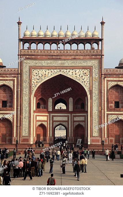 India, Uttar Pradesh, Agra, Taj Mahal, South Gate
