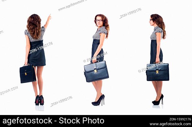 The woman businesswoman in business concept