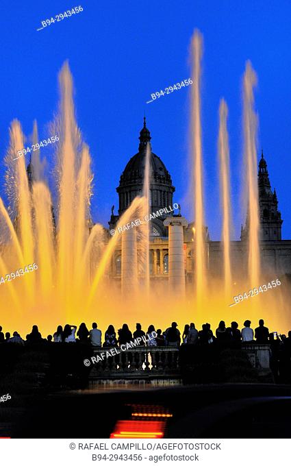 Magic Fountain of Montjuïc, Font Mágica de Montjuic, constructed for the 1929 Barcelona International Exposition, designed by Carles Buigas