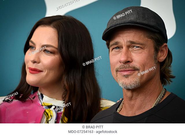 Liv Tyler, Brad Pitt at the 76th Venice International Film Festival 2019. Photocall Ad Astra. Venice (Italy), August 29th, 2019