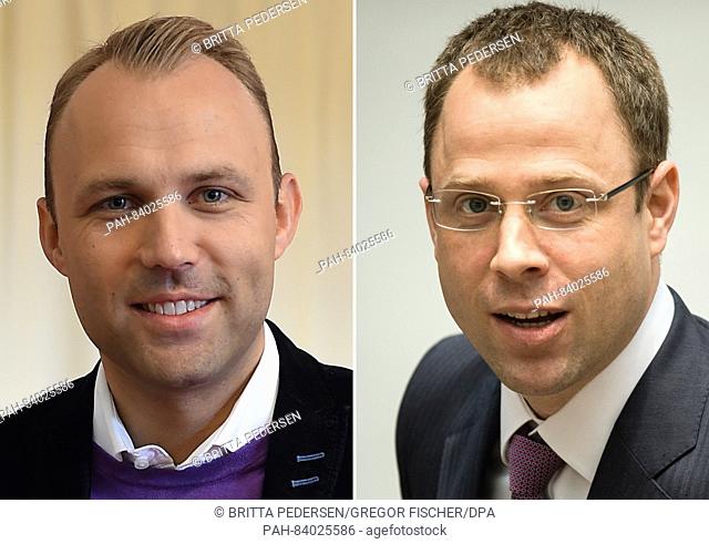COMBO - The two-part picture combo shows the FDP lead candidate in the federal election in Berlin, Sebastian Czaja (l/Photo from 18 Septemerbr 2016)