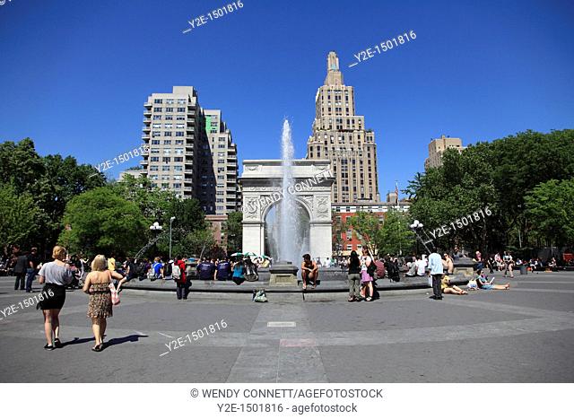 Washington Square Park, Washington Square Arch, Greenwich Village, West Village, Manhattan, New York City, USA