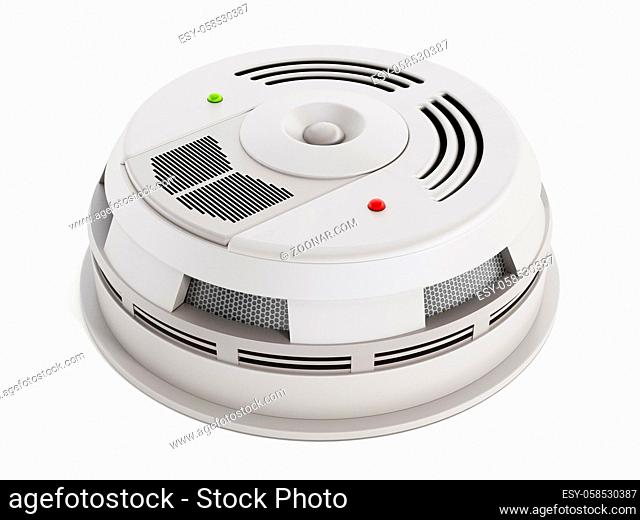 Smoke Detector isolated on white background. Generic design