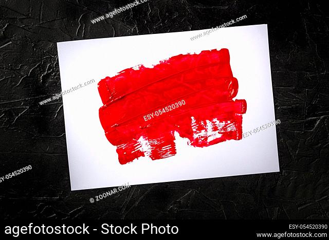 Red paint background, an abstract texture with copy space