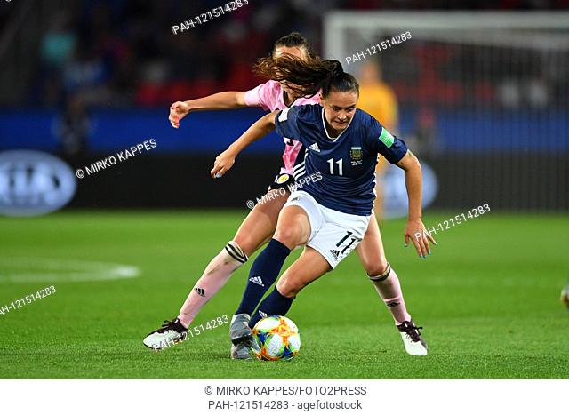 Maria Florencia Bonsegundo (Argentina) (11) with Ball in front of a Scotswoman, 19.06.2019, Paris (France), Football, FIFA Women's World Cup 2019