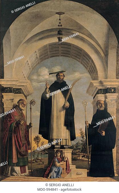 St Peter the Martyr with St Nicholas and St Benedict, by Cima da Conegliano Giovanni Battista known as Cima da Conegliano, 1505 - 1506, 16th Century