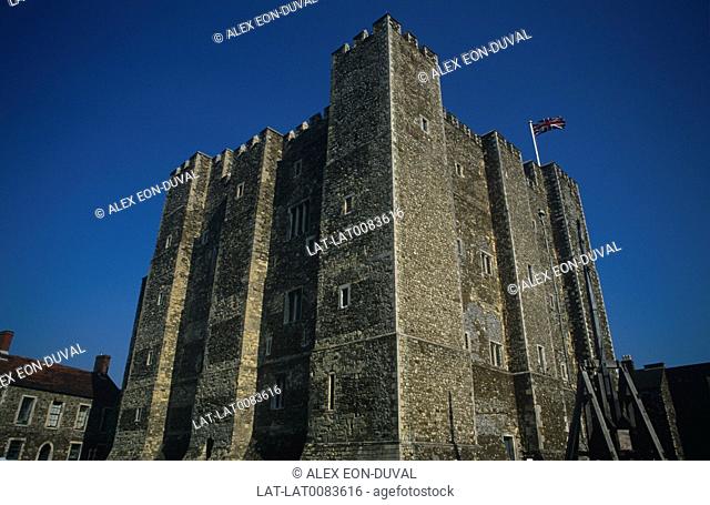 Dover Castle is a Norman castle built in the 12th century. It has played a significant part in much of England's history from the Romans to World War II