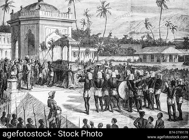 solemn funeral of queen madagascar, the illustrious universe, publisher michel levy 1868