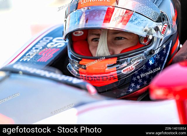 June 22, 2019 - Elkhart Lake, Wisconsin, USA: MARCO Andretti (98) of the United States prepares to qualify for the REV Group Grand Prix at Road America in...